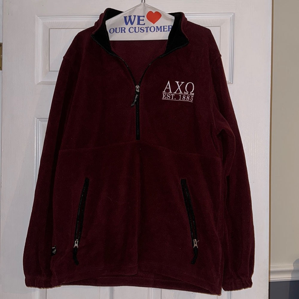 Alpha Chi Omega Charles River Fleece Half Zip